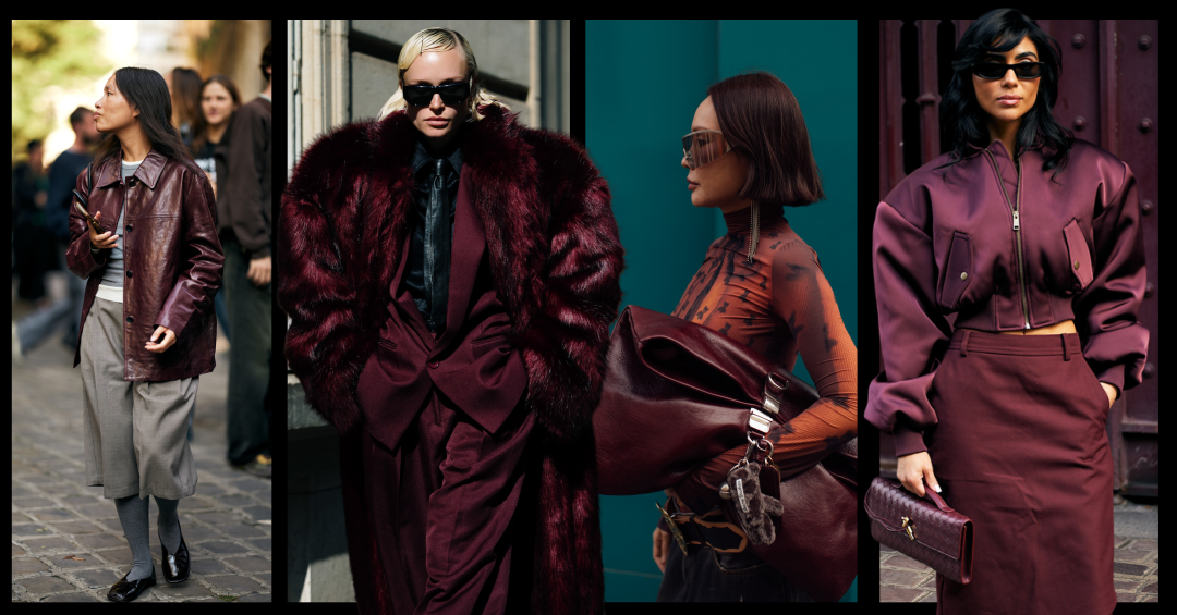 Кино, вино және домино: бордо реңктерімен қыстық образдар құрастырамыз