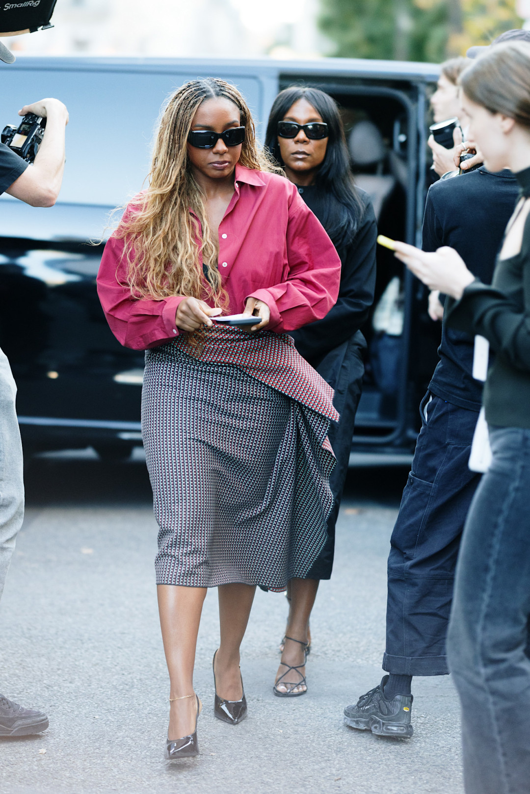 Клетчатые юбки миди