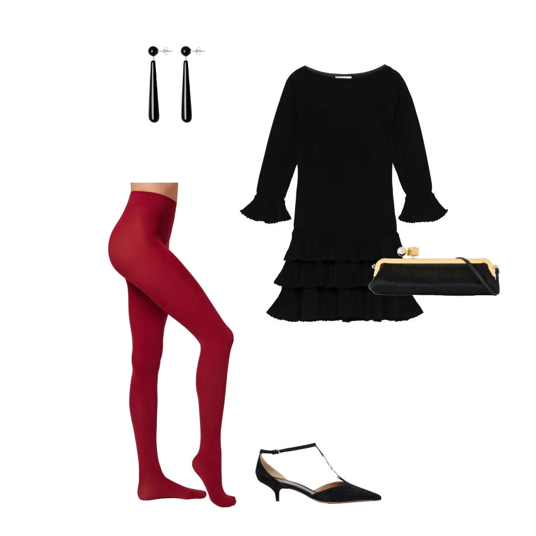 Мы уже знаем, как стилизовать красные колготки в этом сезоне 