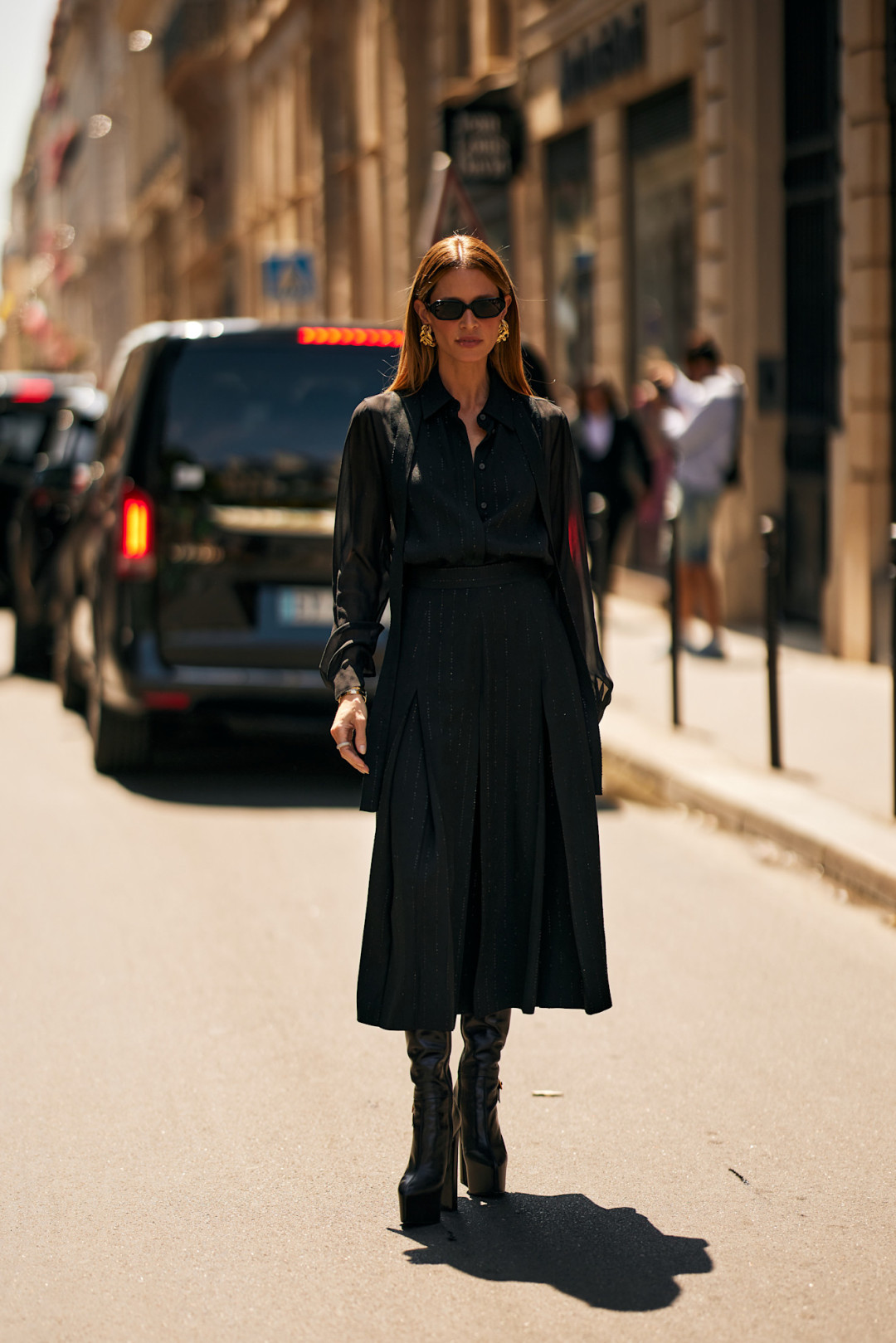 Длинные юбки в складку