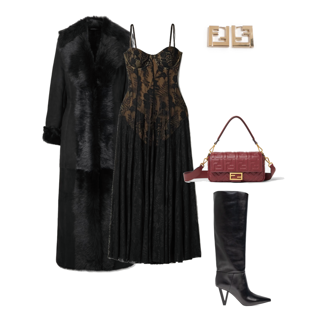 Повторяем винтажный образ FENDI, который надела недавно Лили Коллинз 