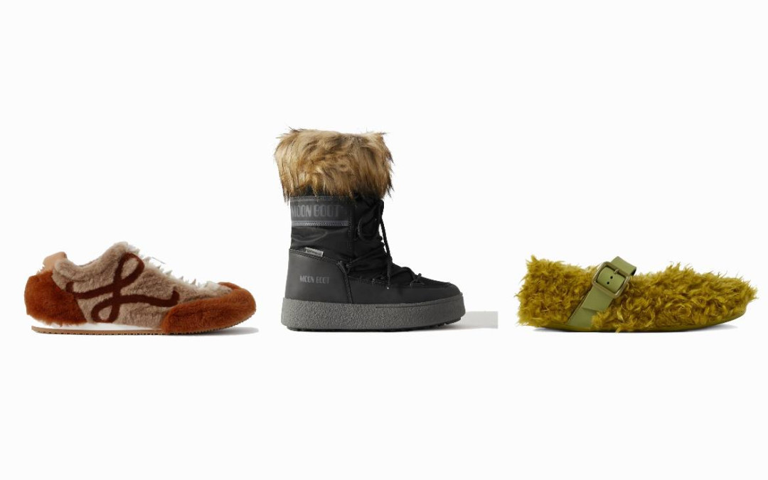 Пушистая обувь